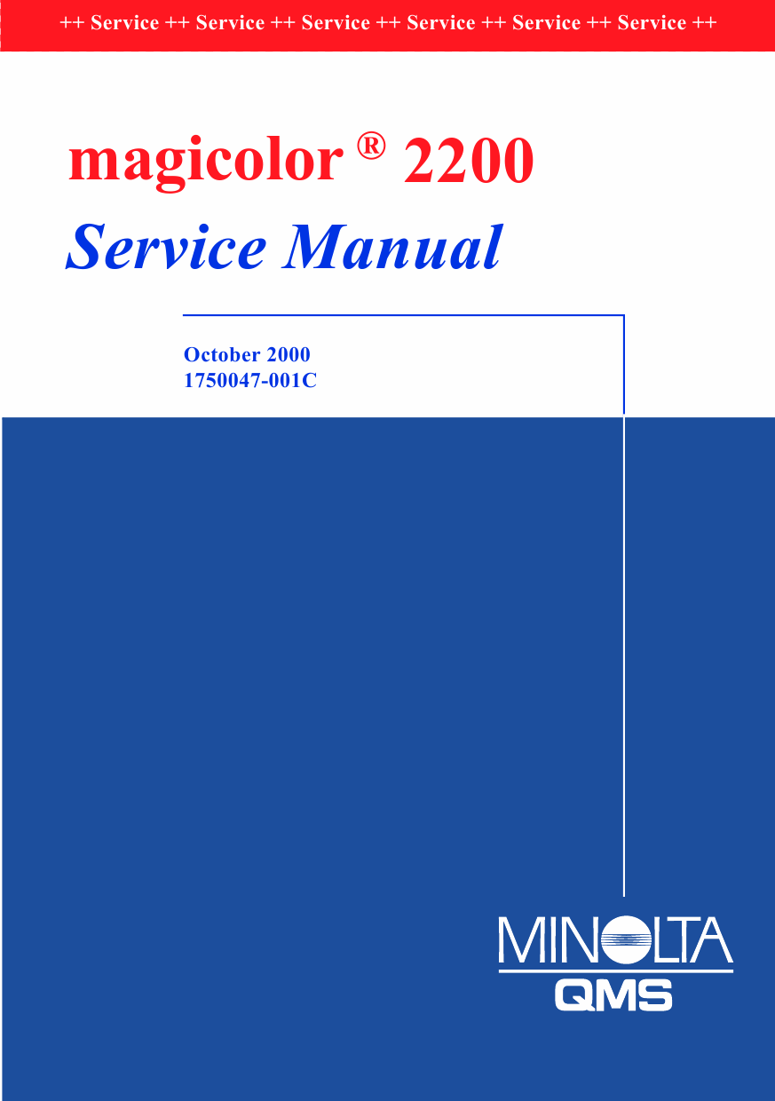 Konica-Minolta magicolor 2200 Service Manual-1
